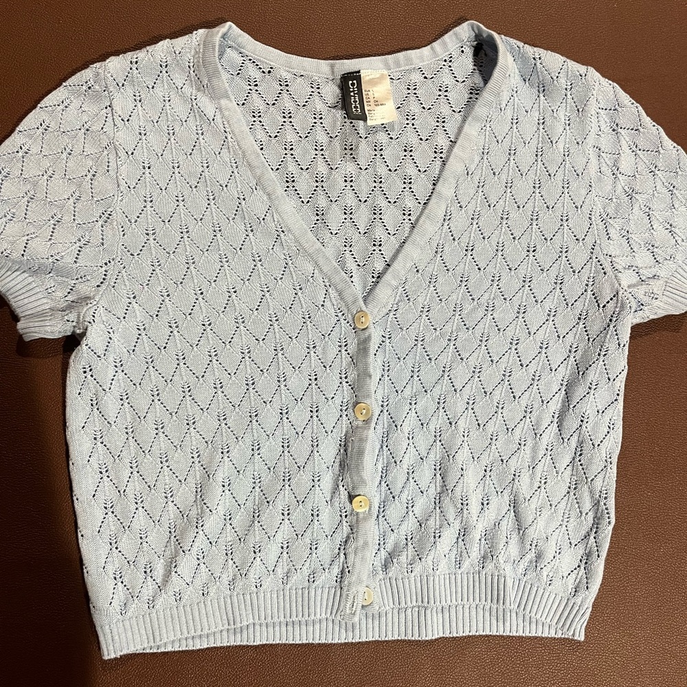 Light Blue Knit Cardigan